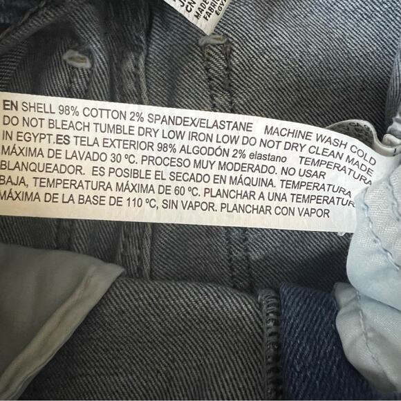 Dark Wash Flare Jeans Womens 27 Distressed Raw Split Hem Stretch Fall Western - Picture 7 of 7